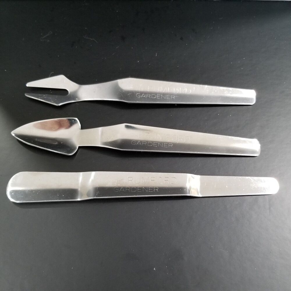 The Rumford Gardener Stainless Steel Miniature 3-Piece Tool Set for Gardening